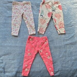 Kids Printed Leggings Set - Pink, White, Multicolor